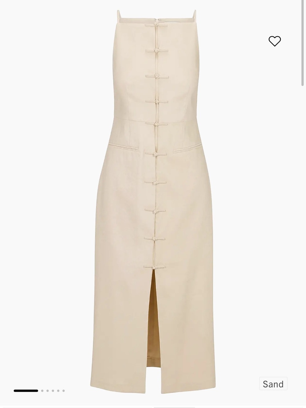 NEW⭐️ Rebecca Taylor Women's Beatrice Stretch Linen Midi Dress $550 Sand